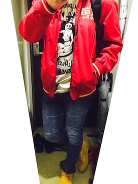 「OFF-WHITE」｜「アイテム（腕時計）」を使った、まきさん（メンズ・172cm）の春コーディネート