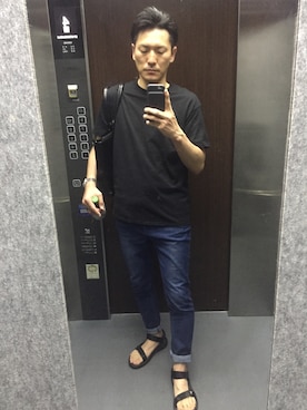 「jiggys shop（ジギーズショップ）のアイテム（パンツ）」を使った、mutakaさん（メンズ・178cm・30代）の夏コーディネート