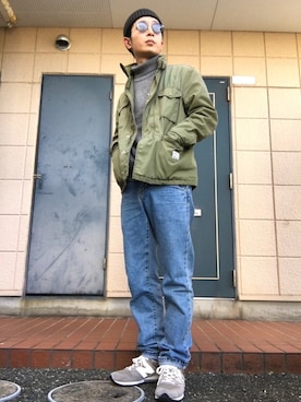 「ADER error」｜「アイテム（ミリタリージャケット）」を使った、wataruさん（メンズ・165cm）の秋コーディネート