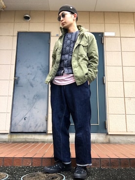 「SASQUATCHfabrix.（サスクワァッチファブリックス）のアイテム」を使った、wataruさん（メンズ・165cm）の冬コーディネート