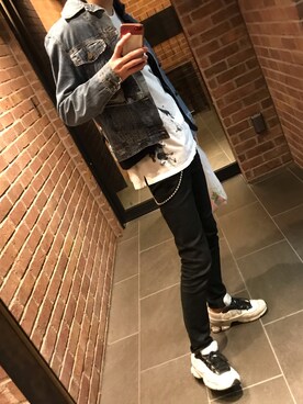 「DOLCE&GABBANA（ドルチェアンドガッバーナ）のアイテム（ジャケット/アウター）」を使った、インスタもやってるざわわわわわわわわさん（メンズ・173cm）の冬コーディネート
