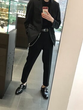 「仕事コーデ」｜「アイテム（財布/小物）」を使った、インスタもやってるざわわわわわわわわさん（メンズ・173cm）の冬コーディネート