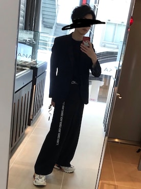 「GU（ジーユー）のアイテム（ベルト、ブラック系）」を使った、インスタもやってるざわわわわわわわわさん（メンズ・173cm）の春コーディネート