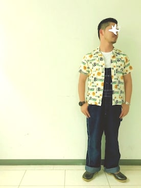 「アイテム（サロペット/オーバーオール）」を使った、⚡︎ssy⚡︎yama⚡︎さん（メンズ・165cm）の夏コーディネート