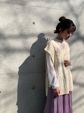 「FUN.TRINITY（ファン トリニティー）のアイテム」を使った、FUN.TRINITYさん（レディース・157cm）の春コーディネート