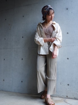 「FUN.TRINITY（ファン トリニティー）のアイテム」を使った、FUN.TRINITYさん（レディース・161cm）の春コーディネート