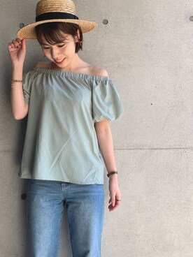 「FUN.TRINITY（ファン トリニティー）のアイテム（トップス）」を使った、FUN.TRINITYさん（レディース・156cm）の春コーディネート