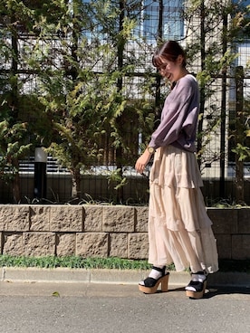 「FUN.TRINITY（ファン トリニティー）のアイテム（トップス）」を使った、FUN.TRINITYさん（レディース・157cm）の春コーディネート