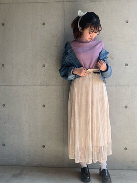 「FUN.TRINITY（ファン トリニティー）のアイテム（トップス）」を使った、FUN.TRINITYさん（レディース・157cm）の春コーディネート