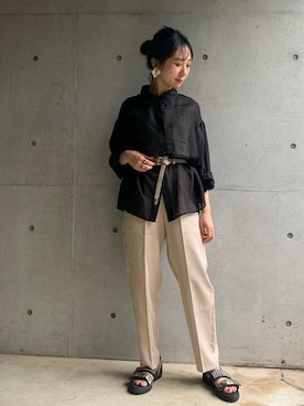 「FUN.TRINITY（ファン トリニティー）のアイテム（パンツ）」を使った、FUN.TRINITYさん（レディース・161cm）の春コーディネート