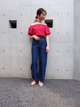 「FUN.TRINITY（ファン トリニティー）のアイテム（パンツ）」を使った、FUN.TRINITYさん（レディース・161cm）の春コーディネート