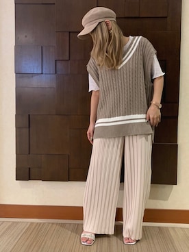 「FUN.TRINITY（ファン トリニティー）のアイテム（パンツ）」を使った、FUN.TRINITYさん（レディース・155cm）の夏コーディネート