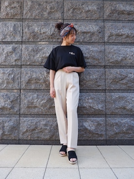 「FUN.TRINITY（ファン トリニティー）のアイテム（パンツ）」を使った、FUN.TRINITYさん（レディース・161cm）の夏コーディネート