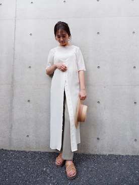 「FUN.TRINITY（ファン トリニティー）のアイテム（パンツ）」を使った、FUN.TRINITYさん（レディース・161cm）の夏コーディネート