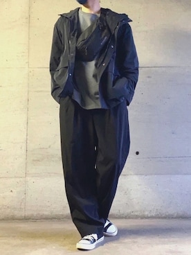 「ヒラキ（ヒラキ）のアイテム（スニーカー）」を使った、bleueさん（メンズ・176cm）の春コーディネート