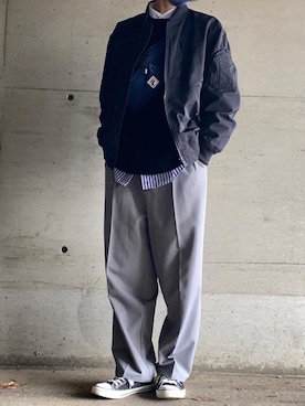 「ヒラキ（ヒラキ）のアイテム（スニーカー）」を使った、bleueさん（メンズ・176cm）の春コーディネート