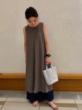 「ONE-PIECE」｜YURI HASHIMOTOさん（レディース・156cm）の夏コーディネート