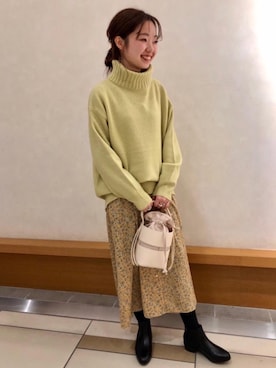 「ONE-PIECE」｜YURI HASHIMOTOさん（レディース・156cm）の秋コーディネート
