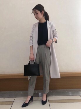 「green label relaxing（グリーンレーベルリラクシング）のアイテム（その他アウター）」を使った、YURI HASHIMOTOさん（レディース・156cm）の冬コーディネート