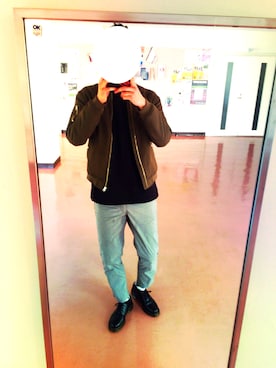 「Dr. Martens（ドクターマーチン）のDr.Martens (ドクターマーチン)/1461 3EYE GIBSON SHOES（その他シューズ）」を使った、りょうさん（メンズ・185cm）の冬コーディネート