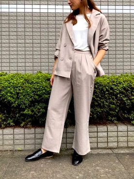 「Settimissimo（セッティミッシモ）のアイテム（テーラードジャケット）」を使った、y_k_s_さん（レディース・155cm）の秋コーディネート