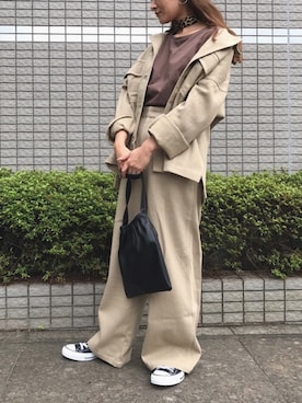 「Alluge（アルージュ）のアイテム（その他アウター）」を使った、y_k_s_さん（レディース・155cm）の秋コーディネート