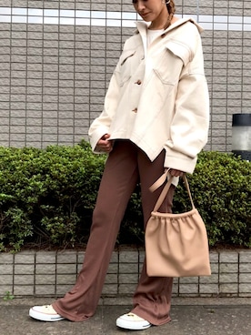 「Alluge（アルージュ）のアイテム（その他アウター）」を使った、y_k_s_さん（レディース・155cm）の秋コーディネート
