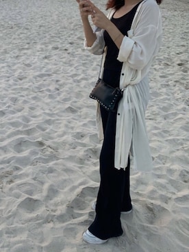 「ZARA（ザラ）のアイテム（ショルダーバッグ、ブラック系）」を使った、arさん（レディース・160cm）の秋コーディネート