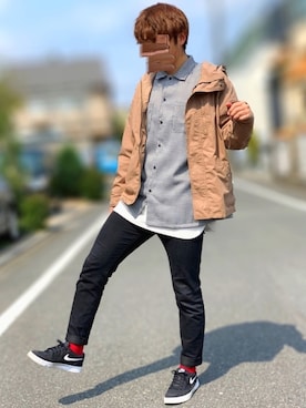 「UNIQLO（ユニクロ）の50色ソックス（消臭機能付き）（ソックス/靴下）」を使った、komiさん（メンズ・180cm）の春コーディネート