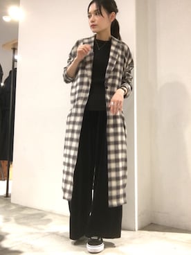 「シャツディガン」｜RIHOさん（レディース・152cm）の秋コーディネート