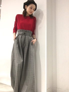 「SEVENDAYS=SUNDAY（セブンデイズサンデイ）のアイテム（ハンチング/ベレー帽）」を使った、RIHOさん（レディース・152cm）の秋コーディネート