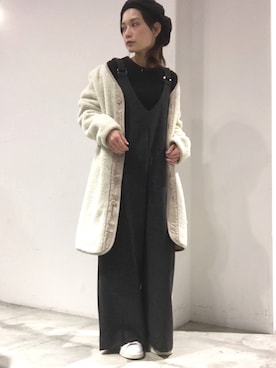 「SEVENDAYS=SUNDAY（セブンデイズサンデイ）のアイテム（オールインワン・サロペット）」を使った、RIHOさん（レディース・152cm）の秋コーディネート