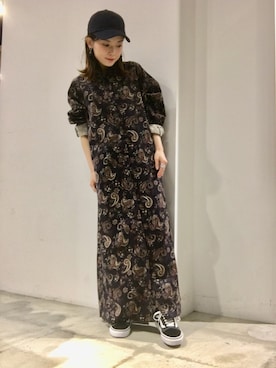 「SEVENDAYS=SUNDAY（セブンデイズサンデイ）のアイテム（帽子）」を使った、RIHOさん（レディース・152cm）の秋コーディネート