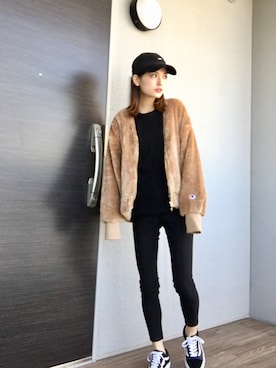 「SEVENDAYS=SUNDAY（セブンデイズサンデイ）のアイテム（帽子）」を使った、RIHOさん（レディース・152cm）の秋コーディネート