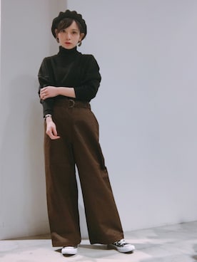 「SEVENDAYS=SUNDAY（セブンデイズサンデイ）のアイテム（ハンチング/ベレー帽）」を使った、RIHOさん（レディース・152cm）の秋コーディネート