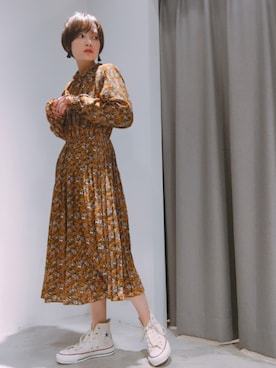 「SEVENDAYS=SUNDAY（セブンデイズサンデイ）のアイテム（ワンピース/ドレス）」を使った、RIHOさん（レディース・152cm）の秋コーディネート