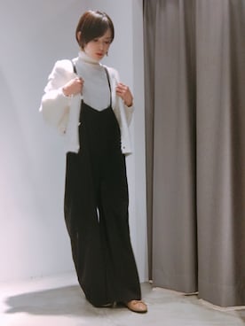 「SEVENDAYS=SUNDAY（セブンデイズサンデイ）のアイテム（オールインワン・サロペット）」を使った、RIHOさん（レディース・152cm）の冬コーディネート