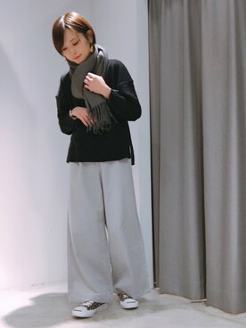 「SEVENDAYS=SUNDAY（セブンデイズサンデイ）のアイテム（パンツ）」を使った、RIHOさん（レディース・152cm）の冬コーディネート