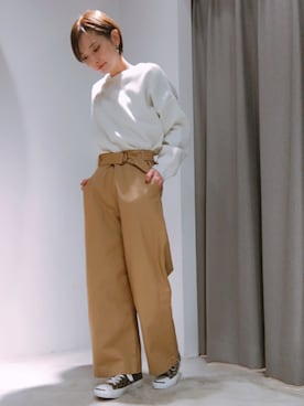 「SEVENDAYS=SUNDAY（セブンデイズサンデイ）のアイテム（パンツ）」を使った、RIHOさん（レディース・152cm）の冬コーディネート