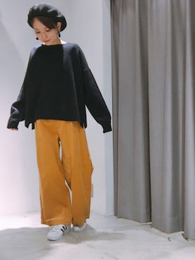 「SEVENDAYS=SUNDAY（セブンデイズサンデイ）のアイテム（ハンチング/ベレー帽）」を使った、RIHOさん（レディース・152cm）の冬コーディネート
