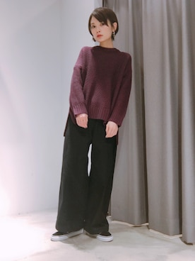 「SEVENDAYS=SUNDAY（セブンデイズサンデイ）のアイテム（パンツ）」を使った、RIHOさん（レディース・152cm）の冬コーディネート