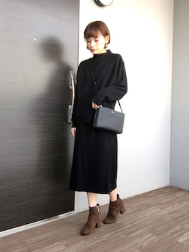 「SEVENDAYS=SUNDAY（セブンデイズサンデイ）のアイテム（ワンピース/ドレス）」を使った、RIHOさん（レディース・152cm）の冬コーディネート