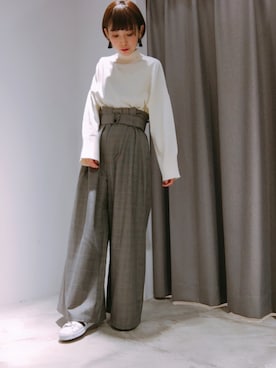 「SEVENDAYS=SUNDAY（セブンデイズサンデイ）のアイテム（パンツ）」を使った、RIHOさん（レディース・152cm）の冬コーディネート