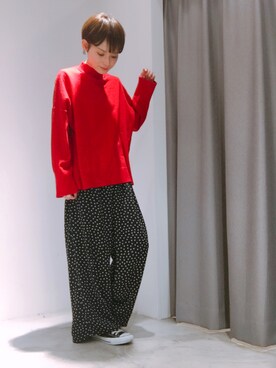 「SEVENDAYS=SUNDAY（セブンデイズサンデイ）のアイテム（パンツ）」を使った、RIHOさん（レディース・152cm）の冬コーディネート