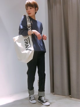 「SEVENDAYS=SUNDAY（セブンデイズサンデイ）のアイテム（パンツ）」を使った、RIHOさん（レディース・152cm）の冬コーディネート