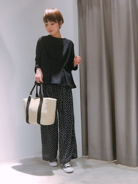 「SEVENDAYS=SUNDAY（セブンデイズサンデイ）のアイテム（パンツ）」を使った、RIHOさん（レディース・152cm）の冬コーディネート