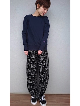 「SEVENDAYS=SUNDAY（セブンデイズサンデイ）のアイテム（パンツ）」を使った、RIHOさん（レディース・152cm）の冬コーディネート