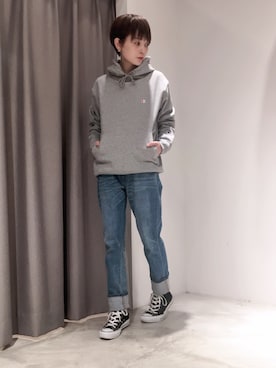 「SEVENDAYS=SUNDAY（セブンデイズサンデイ）のアイテム（パンツ）」を使った、RIHOさん（レディース・152cm）の春コーディネート