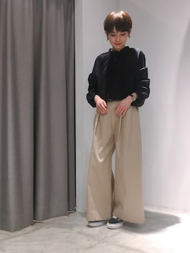 「SEVENDAYS=SUNDAY（セブンデイズサンデイ）のアイテム（パンツ）」を使った、RIHOさん（レディース・152cm）の春コーディネート