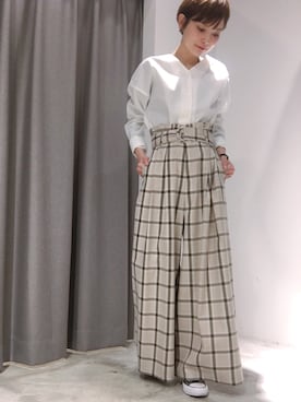 「SEVENDAYS=SUNDAY（セブンデイズサンデイ）のアイテム（パンツ）」を使った、RIHOさん（レディース・152cm）の春コーディネート